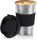 CS COSDDI 12 oz Coffee mug - Stainless Steel Coffee Cup with Leakproof Lid