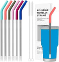 30 oz Straight Metal Straws with Silicone Tip for 30 oz Tumbler