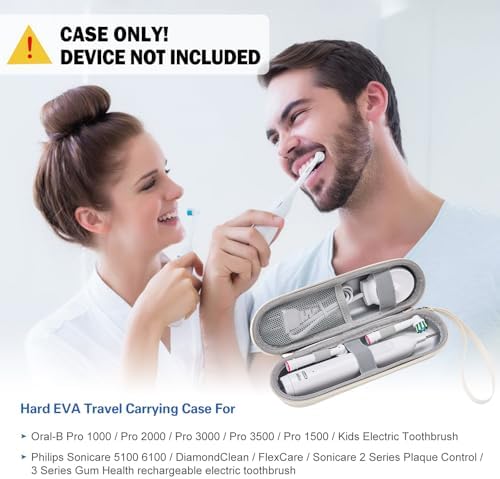 ProCase Toothbrush Travel Case for Oral-B & Sonicare -Beige