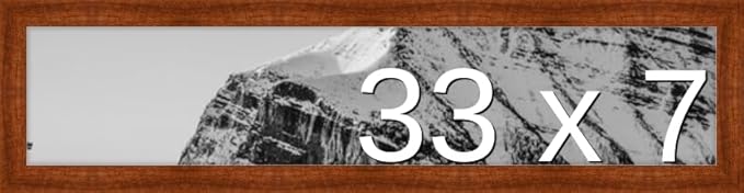 Frame It Easy 33 x 7 Russet Wood Frame