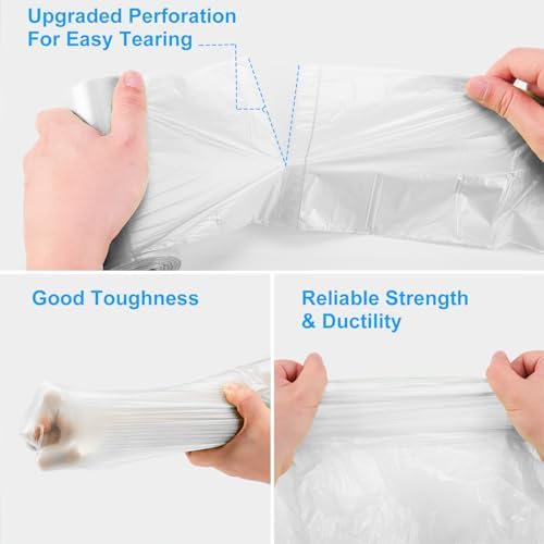 tall kitchen white trash-bags 13 gallon - kitchen garbage bags unscented biodegradable 60 Count Office waste basket Liners recycling Compostable Strong Thick Bulk Inwaysin