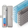 Travel Toothbrush Holder (20-Pack, Gray,Blue)