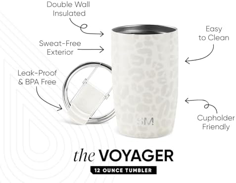 Simple Modern Travel Coffee Mug with Lid | 12oz | Leopard