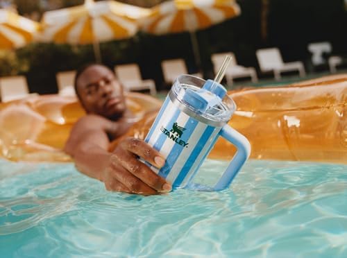 STANLEY Quencher H2.0 Flow State Tumbler, 30 oz, Cornflower Cabana Gloss