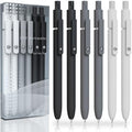 ACEES Gel Pens, 6 Pcs Retractable Quick Dry Black Ink Pen, 0.5mm Fine Point