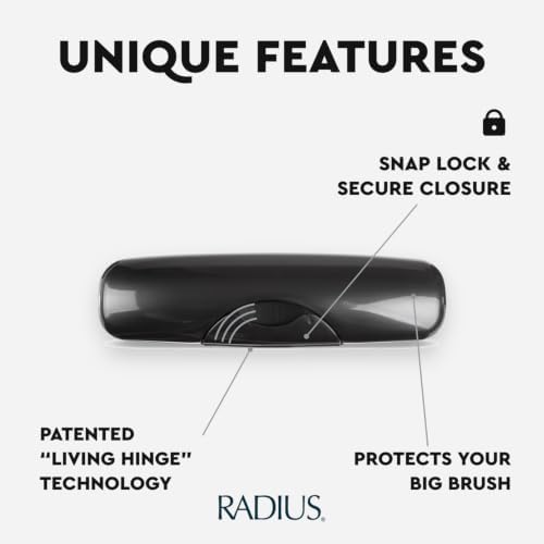 RADIUS Toothbrush Travel Case for Big Brush/Original/Scuba Brushes, BPA-Free Recycled Plastic, Portable for Bathroom, School, Home, Camping - Translucent (ONLY fits the Big Brush/Original/Flex/SCUBA)