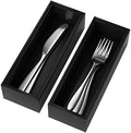 Lixple Bamboo Kitchen Drawer Organizer, 2 Pack, 9" x 3" x 2", Black