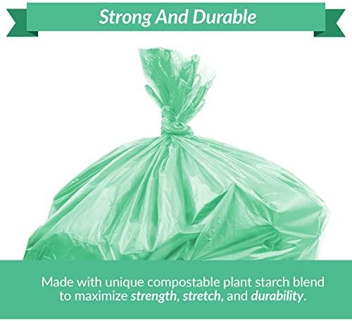 Reli. Compostable 6-8 Gallon Trash Bags | 200 Count Bulk | Green