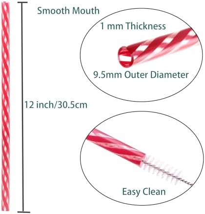 Dakoufish Replacement Straws for StanleylOwalalHydro Jug 40oz 30oz Tumbler,10 Pack 12 Inch Orange Reusable Straws With Cleaning Brush For Stanley Simple Modern Cup,Dishwasher Safe.