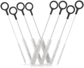 Buenalife Heavy Duty Cleaning Brushes Set of 8 - Extra Long Straw Cleaners for Metal and Plastic Reusable Drinking Straws, to Clean Small Spaces, Sippy Cups, Water Bottles - Sturdy Hard Brush Bristles