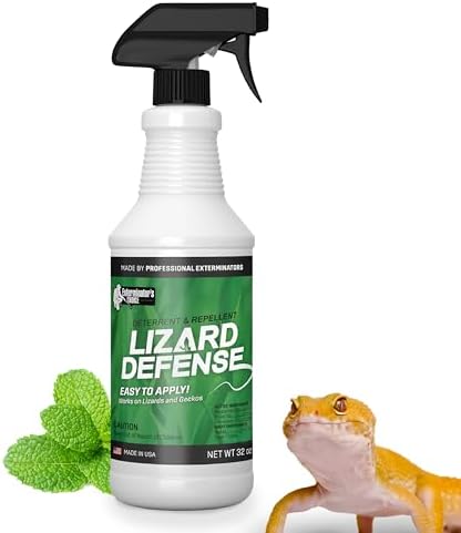 Exterminators Choice Peppermint Oil Defense Spray for Lizards & Bugs - 32 Fl Oz, Peppermint Scent Oil - Exterminator Spray Formula for Home & Garden - Indoor & Outdoor Use