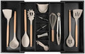 KitchenEdge Utensil & Junk Drawer Organizer, 16-28 in, Black Bamboo