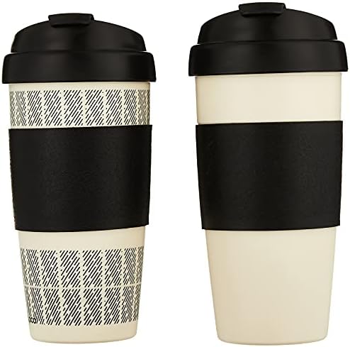 Copco 5237160 Reusable, Insulated Double Wall Travel Mugs 16-ounce White/Black, 2 Count (Pack of 6)