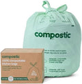 Compostic Compostable Trash Bags, 13 Gallon Tall Kitchen (50 Count) Starter Pack — Extra Strong, Home Compostable, Plant-Based, Non-Toxic, Unscented Garbage Bags