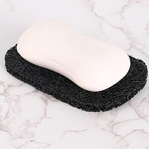 15 Piece Soap Savers Pads - Black BPA Free Holder for Bar Soap, Non-Slip Self Draining Dish Lift for Shower, Kitchen, Bathroom - Tray Bulk Accessories