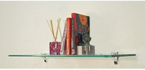 Spancraft Glass C-8x24-Black Cardinal Glass Shelf, Black, 8" x 24"