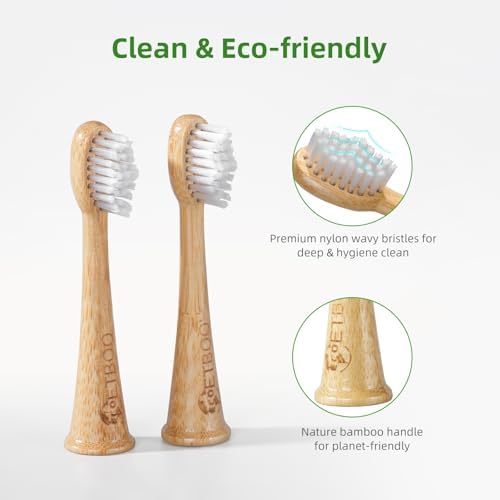 Bamboo Toothbrush Replacement Heads Compatible with Philips Sonicare