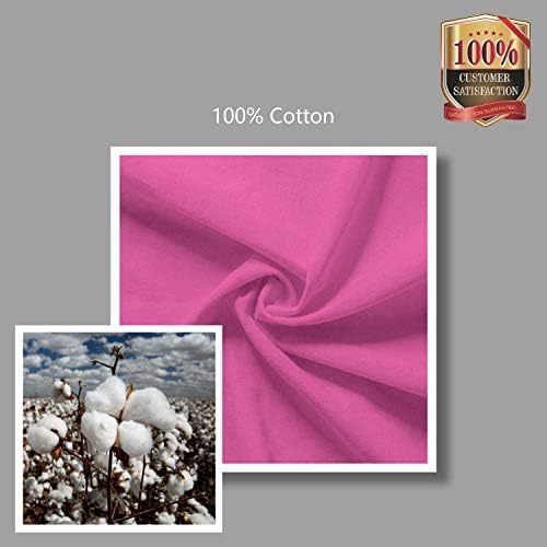 TOPDesign 24-Pack Economical 16"x15" Pink Cotton Tote Bag, Lightweight Medium Reusable Grocery Shopping Cloth Bags, Suitable for DIY, Advertising, Promotion, Gift, Activity