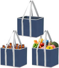 VENO 3 Pack Reusable Grocery Shopping Bags Utility Tote w/Sturdy Handles