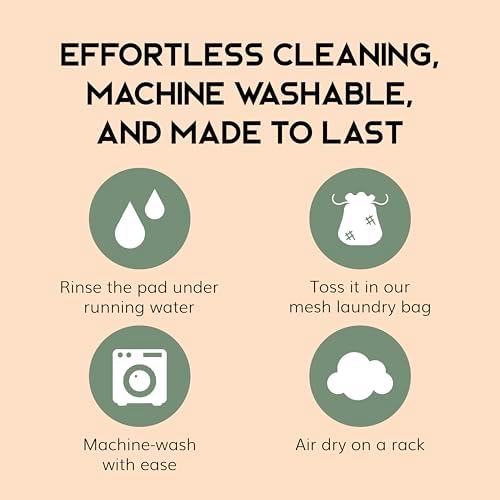 GREENZLA Reusable Makeup Remover Pads | 20 Pack | Bamboo Charcoal