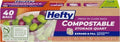 Hefty Compostable Press-To-Close Quart 40 Count (Pack of 12)