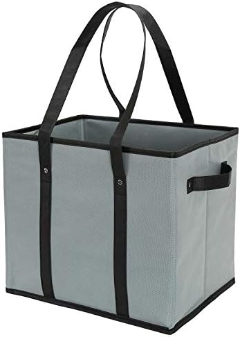 Foraineam Reusable Grocery Bags Set Durable Heavy Duty Tote Bag Collapsible Grocery Shopping Box Bag with Reinforced Bottom