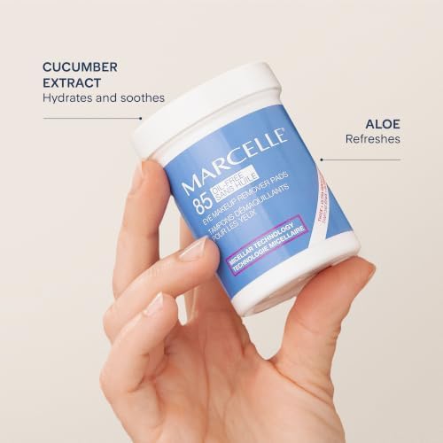 Marcelle Oil-Free Eye Make-Up Remover Pads, Sensitive Eyes, 85 Pads