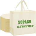 50pcs Reusable Grocery Bags with Handles Non Woven Shopping Tote Bags Bulk