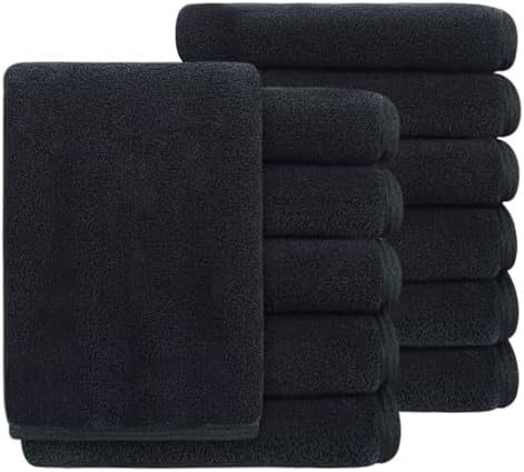 SINLAND Absorbent Coral Velvet Washcloth Ultra Soft Microfiber Face Towels 12 x 12 inch Multi-Purpose Face Cloths for Household and Sport