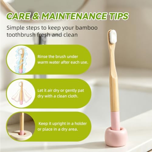 EasyHonor 4 Pack Kids Bamboo Toothbrush, Extra Soft Toothbrush for Kids