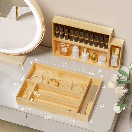 Bamboo Kitchen Drawer Organizer, Deep 2-Pack, 9" x 3" x 2.5"