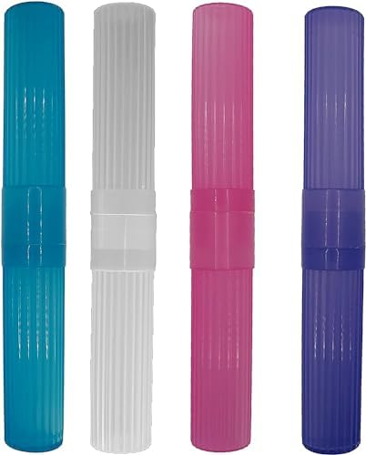 American Comb Toothbrush Holder (Blue,Pink,White,Purple) Made in USA, with Ventilation Holes, for Toothbrush Covers, Toothbrush Holder, Toothbrush Soft, Durable Design, Hygienic Bathroom Accessory