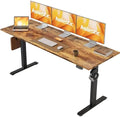 Agilestic 63*24 Inch Height Adjustable Electric Standing Desk, Rustic Brown