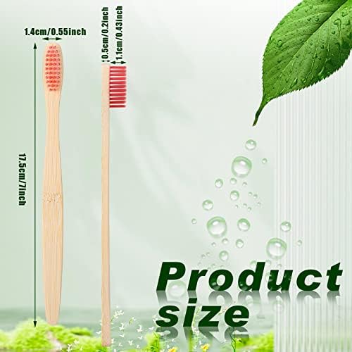 Sieral 240 Pcs Bamboo Toothbrushes Bulk, Soft Bristle Bamboo Toothbrush