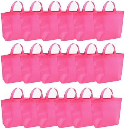 36-Pack Tote Bags Multipurpose Reusable Grocery Bag (Pink Colors 36 Pack)