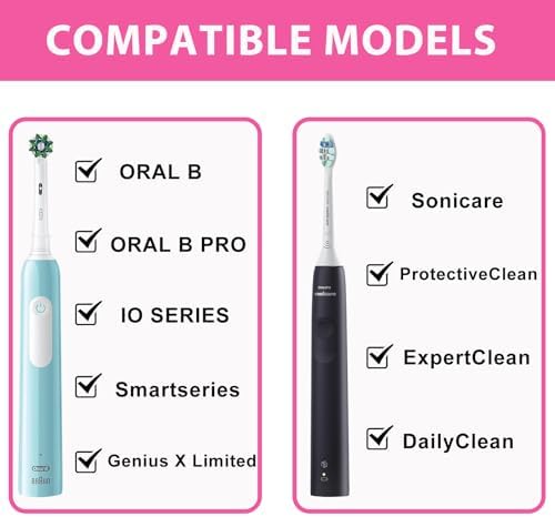Toothbrush Travel Case for Oral B/Oral-B Pro 1000 1500 5000 7000 & Philips Sonicare 4100 1100 5300 5100 6100/iO Electric Toothbrush, Hard Protective Storage Bag (Pink)