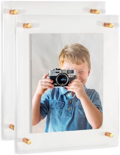 ArtToFrames 24x30 Inch Double Panel Floating Acrylic Picture Frame comes
