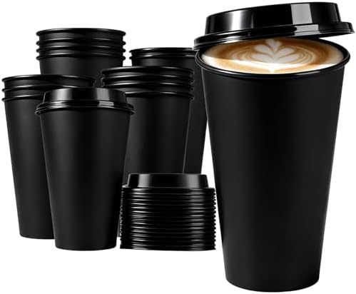 Plastic Reusable Coffee Cups with Lids, 15 Pack
