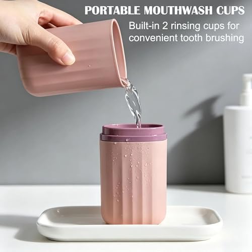 Travel Toothbrush Holders, 2-in-1 Toothbrush Travel Case