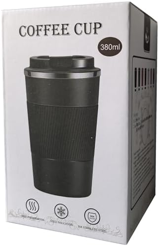 YINJOYI 12oz Travel Coffee Cups Insulated Tumbler Thermal Mug to Go with Lid Leak Proof Reusable Stainless Steel Coffee Mug Spill Proof for Hot and Iced Cold Drinks (Purple, 380ml)