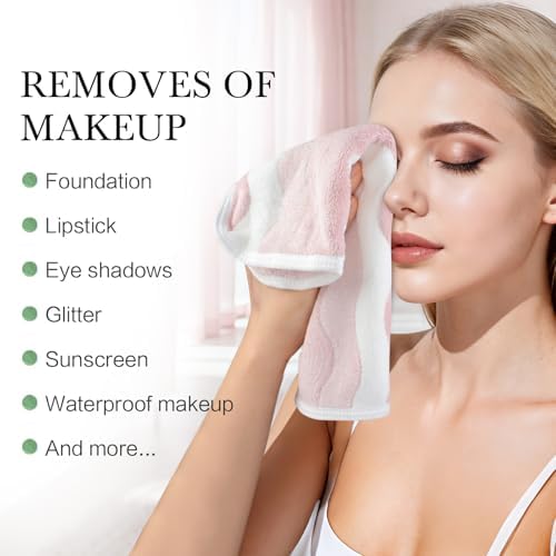 SINLAND Absorbent Coral Velvet Washcloth Ultra Soft Microfiber Face Towels 12 x 12 inch Multi-Purpose Face Cloths for Household and Sport