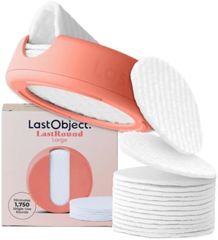 LastRound Reusable Makeup Remover Pads - 7 Washable Eco-Friendly Reusable Cotton Rounds for Face - Sustainable & Soft Cotton Face Pads for Facial Cleansing & Eye Makeup Removal - Travel Storage Case