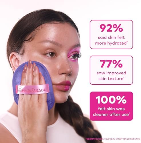 The Original MakeUp Eraser 7-Day Set, Erase All Makeup with Just Water, Including Waterproof Mascara, Eyeliner, Foundation, Lipstick, Sunscreen, and More! Dewy Glow, 7ct.
