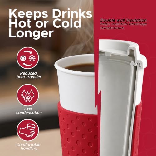 Copco Acadia Travel Mug, 16-Ounce, Cherry Red
