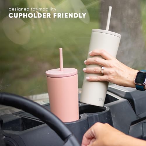 Simple Modern Iced Coffee Tumbler, Insulated | 20oz | Pink