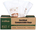 Compostable Bags, 3 Gallon Food Scraps Yard Waste Bags, 100 Count, Extra Thick 0.71 Mil. ASTMD6400 Compost Bags Small Kitchen Trash Bags, Certified By BPI And TÜV AUSTRIA