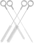 Buenalife Heavy Duty Cleaning Brushes Set of 4 - Extra Long Straw Cleaners for Metal and Plastic Reusable Drinking Straws, to Clean Small Spaces, Sippy Cups, Water Bottles - Sturdy Hard Brush Bristles