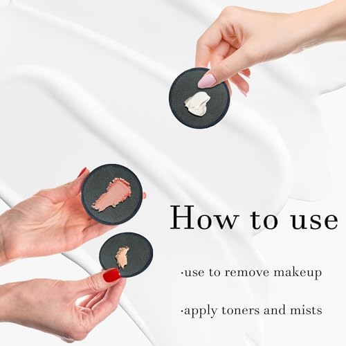 26 Pcs Reusable Cotton Rounds Bamboo Charcoal Makeup Remover Pads