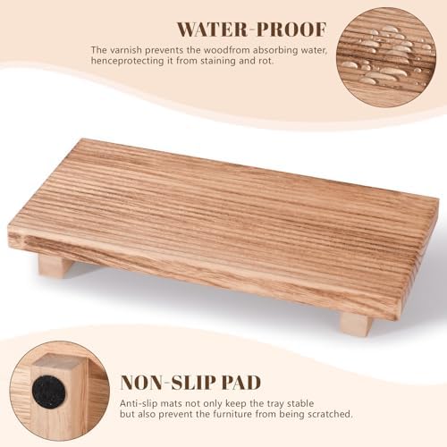 Bathroom Tray Farmhouse Decor Kitchen Soap Holder, 11" * 5.5" Brown