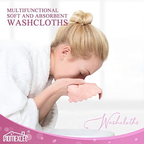 HOMEXCEL Premium Makeup Remover Cloth 24 Pack Reusable Soft Cleansing Cloth